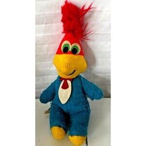 Woody Woodpecker Vintage Pull‑String Talking Plush Toy – Works – Rare